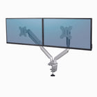 Fellowes - Bras articulé double moniteur Platinum Series - argent-Faites le plein d’énergie avec deux ports de charge