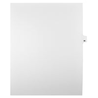 Markmaker - Intercalaires imprimes Legal, Blanc, 1/25th coupe, format lettre, sans trous, 25 tabs/PQT, 5 PQT/Boite, Numero 85-Intercalaires imprimes Legal