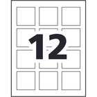 Étiquettes carrées brillantes Avery – 2 po x 2 po – blanches – 120 étiquettes-6