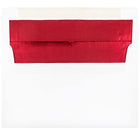 JAM Paper Enveloppes A9 doublées, blanc/rouge, 250/paquet-Enveloppes en papier blanc à revers rouge