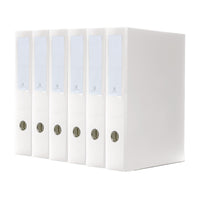Bindertek - Reliure format légal à 3 anneaux de première qualité - 3 po - feuilles de 8,5 x 14 po - blanc - paquet de 6-Capacité de 525 feuilles