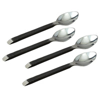 Elegance – Cuillères Gibraltar, noir mat/acier inoxydable, 4/paquet (70003)-Quatre cuillères