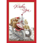 Carte de Noël, Our Wishes to You, Traîneau à neige, Paquet de 18-Imprimé sur papier couché de première qualité