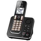 Panasonic – Téléphone sans fil KXTGC392B à 2 combinés avec répondeur, noir-Répertoire téléphonique : 100 entrées