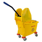 Johnny Vac – Ensemble seau et tordeur à pression descendante, BU32YEDP, 8 gal (32 l)-Couleur : jaune