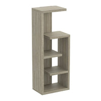 Safdie & Co. 47.25H Étagère À Livres - Taupe Foncé 4 Concept Étagère Décalé-Parfait pour garder votre espace de vie organisé à tout moment.
