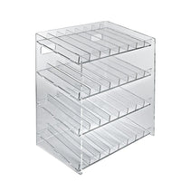 Azar Displays – Présentoir à panneau perforé de produits cosmétiques, comptoir ou mur à lattes, 4 niveaux et 32 comp. (222684)-Dimensions : 12 larg. x 8,5 prof. x 14,5 haut. (po)