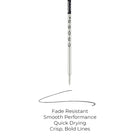 A.T. Cross - 8513 Recharge de stylo à bille, pointe moyenne, encre noire-La pointe à bille moyenne de 0,7 mm produit des lignes nettes et foncées pour une excellente visibilité