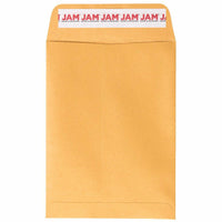 JAM Paper - 5 1 2 x 7 1 2 Enveloppes recyclées à extrémité ouverte avec fermeture autocollante - Kraft brun Manille - paquet de 50-Couleur: Marron Kraft Manille