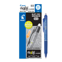 Stylo rétractable à encre gel effaçable FriXion Clicker de Pilot, 0,5 mm, bleu, paquet de 12-Stylo à bille roulante à encre gel rétractable et effaçable