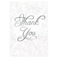 Rosedale – Cartes de souhaits et enveloppes, Formal Thank You, 5 1/2 x 8 po, 12/paquet (17721)-Imprimé sur papier cartonné non couché de haute qualité