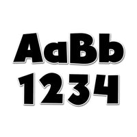 Creative Teaching Press Lettres de concepteur 4" Bold Black, 633 Pack-Créez des titres personnalisés en utilisant ce design tendance !