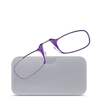 ThinOptics 2.5 Violet Lecteur avec Pod Blanc Universel - Violet-Le produit comprend les lunettes de lecture ThinOptics et l'étui universel avec un adhésif sans résidu à coller sur votre téléphone / étui ou toute autre surface dure et plate
