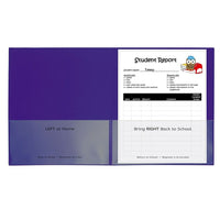 C-Line Classroom Connector Dossiers école-à-maison, violet, 25/paquet-Renforcez le lien entre l'école et la maison avec ces dossiers à deux poches de l'école à la maison