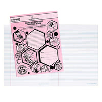 Cahier d'écriture Louis Garneau interligné/pointillé 32 pages rose-32 pages