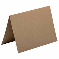 JAM Paper - Cartes pliantes vierges - 60 lb - Format A7 - 5 po x 6 po - 5/8 po - Kraft brun recyclé - paquet de 25-Couleur: Kraft marron