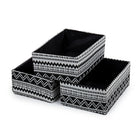 Paniers de rangement à zigzags, noir, blanc66856DF-6