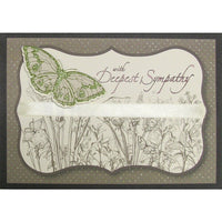 Rosedale – Cartes de souhaits et enveloppes « With Deepest Sympathy », doré, 5 1/2 x 8 po, 6/paquet (19942)-Imprimées sur du papier cartonné non couché de haute qualité