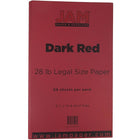 JAM Paper - Papier mat de format légal, 8,5 x 14 po, 28 lb, rouge foncé, 50/paquet (64429520)-Couleur : Rouge foncé