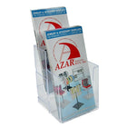 Azar Displays – Porte-dépliants à 2 compartiments et 2 niveaux, paq./2 (252032)-En acrylique