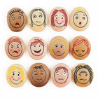 Yellow Door - Pierres-visages d’émotions, niveau prématernelle à la 3e année primaire, 12/paquet (YUS1021)-Âge et niveau : Enfants de 3 à 7 ans, de la prématernelle à la 3e année