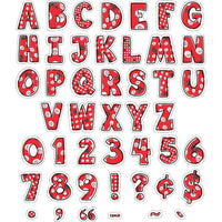 Mickey Couleur Pop! Lettres déco 4", paquet de 531-Les lettres perforées réutilisables, communément appelées lettres de babillard, aident à créer des conceptions de babillard colorées et informatives