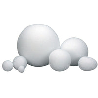 Hygloss HYG51103 Boule de polystyrène blanche, 3", paquet de 24-Embellissez tous les ornements de boule de polystyrène avec de la dentelle, du papier velours, des paillettes et d'autres fournitures d'artisanat