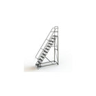 Tri-Arc Manufacturing – Escabeau roulant très robuste, hauteur : 120 po, marche dentelée, profondeur : 90 po (KDHD112242)-Nombre de marches : 12