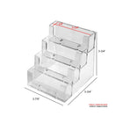 Eddie's - Porte-cartes de visite à 4 compartiments - 3,75 po l x 0,75 po P - 6 par paquet - transparent-Plastique/Clair
