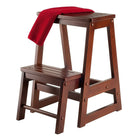 Winsome - Tabouret-escabeau double, noyer ancien-Fini noyer antique