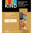 KIND Caramel amande Barre De Sel De Mer- 40g - Paquet de 12-Bonne source de fibres (7g)