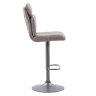 CorLiving - Tabouret de bar Palmer réglable à haut dossier - gris delavé - lot de 2-Livré en lot de deux