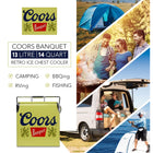 Coors Banquet - Glacière rétro avec ouvre-bouteille - 13 L-Construction à courroie d’acier