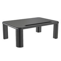 ShoppingAll - Monitor Stand Riser with 4 Adjustable Height-Black-L'ample plateforme de 15,7"/40cm x 11"/28cm peut supporter jusqu'à 22lbs/10kg d'écrans, d'ordinateurs portables, de tablettes, de smartphones, d'imprimantes et plus encore. Ce support d'écran est la solution idéale pour optimiser votre espace de travail.