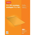 Staples - Enveloppes Kraft pour catalogues, 7 1/2 po x 10 1/2 po, bte/100, avec colle-7 1/2 po x 10 1/2 po  