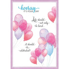 Millbrook Studios – Cartes de souhaits et enveloppes « Hooray It’s You Day » 5 3/8 x 7 3/4 (po) 18/paquet (06212)-Imprimées sur du papier cartonné non couché