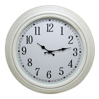 Kiera Grace – Horloge murale ronde Emmerson de 20 po, blanc cassé-Mesure: l'horloge murale mesure 51cm D x 5cm E (20" D x 2" E)