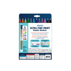 Crayola - Marqueurs Doodle Markers à pointe ultra fine - Paquet de 12 -Encre Permanente Sans Bavure : Ces marqueurs ont une encre permanente sans bavure pour vos œuvres les plus audacieuses