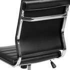 Flash Furniture Chaise De Bureau Pivotante Exécutive Sans Bras Leathersoft-Noir (BT20595MNABK)-Le bouton de réglage de la tension d'inclinaison ajuste la résistance à l'inclinaison vers l'arrière du fauteuil