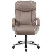 Flash Furniture - Fauteuil de direction à pivot, série Hercules pour tailles fortes, avec siège très large, taupe (GO2092M1TP)-Chaise de bureau Big & Tall contemporaine