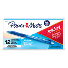 Paper Mate − Stylo à bille rétractables InkJoy 300RT − pointe moyenne de 1,0 mm − bleu − paquet de 12-L’encre ultra-fluide assure la fluidité du plaisir et des idées.