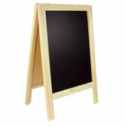 Eddie's - Grand tableau noir de comptoir - 9" H x 6-1/2 L - Noir et bois naturel - Paquet de 4-Tableau noir
