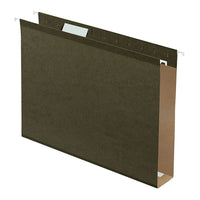 Pendaflex- Chemises suspendues à fond plat, grande capacité, expansion de 2 po, format lettre, 8 1/2 x 11 po, vert, paquet de 25-Les dessus polylaminés et dessous renforcés assurent durabilité et stabilité