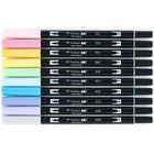 Tombow - Stylos à double pointe, couleurs pastel, paq./10-Pour les artistes, illustrations, petits dessins, ou pour écrire son journal, pratiquer son écriture
