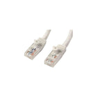 StarTech  Câble de raccordement sans crochet N6PATCH10WH Cat 6, 10 pi, blanc-Doté d’un connecteur mâle RJ-45 aux deux extrémités pour faciliter la connectivité
