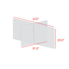 Diviseur de table Mark Maker à 4 voies - 47,5" L x 31,5" L x 23,5" H - Acrylique transparent 1/4" - Pas de traversées-Fabriqué à partir d'acrylique transparent de 1/4".