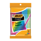 BIC - Stylos Stic Shimmers couleurs mode - Paquet de 14-Couleurs mode variées