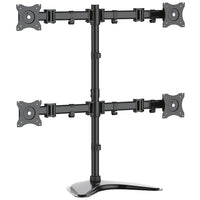 StarTech Support de bureau pour quatre écrans, articulé (ARMBARQUAD)-Support d’écran autoportant prenant en charge quatre écrans jusqu'à 27 po (68,6 cm) et d’un poids maximal de 17,6 lb (8 kg) chacun