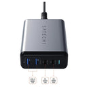 Satechi 75W PD Chargeur de Voyage Doble USB-C - Gris sidéral-Deux ports USB-A - jusqu'à 12 W combinés