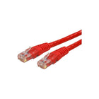 StarTech  Câble de raccordement moulé C6PATCH3RD, catégorie 6, 3 pi, rouge-Connecteur mâle RJ-45 aux deux extrémités pour une connectivité réseau fiable
